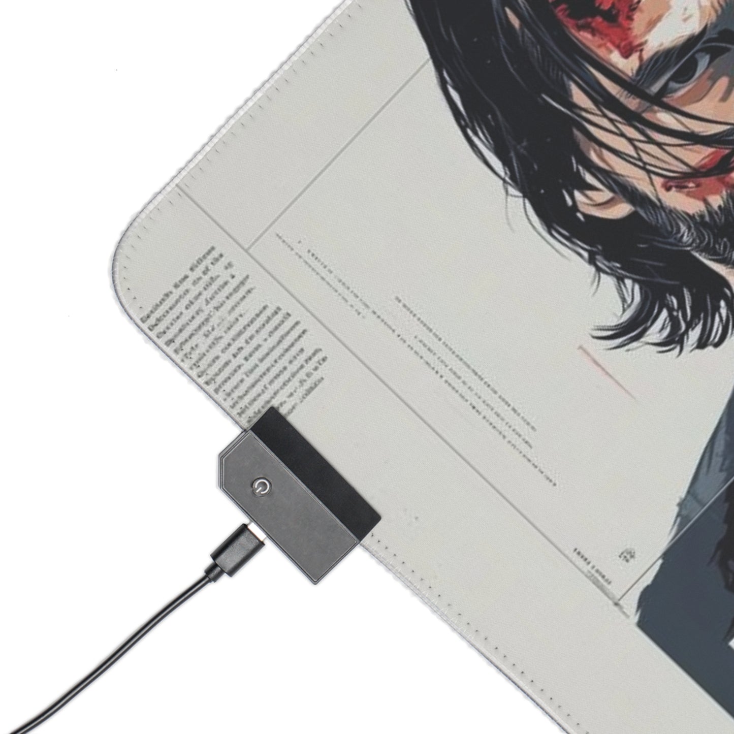 "John Wick LED Gaming Mouse Pad - Baba Yaga Design with RGB Lighting"
