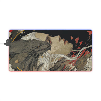 "LED Gaming Mouse Pad - Game of Thrones Inspired, RGB Backlit, Large Fantasy Mousepad for Gamers"