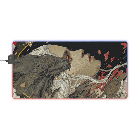 "LED Gaming Mouse Pad - Game of Thrones Inspired, RGB Backlit, Large Fantasy Mousepad for Gamers"