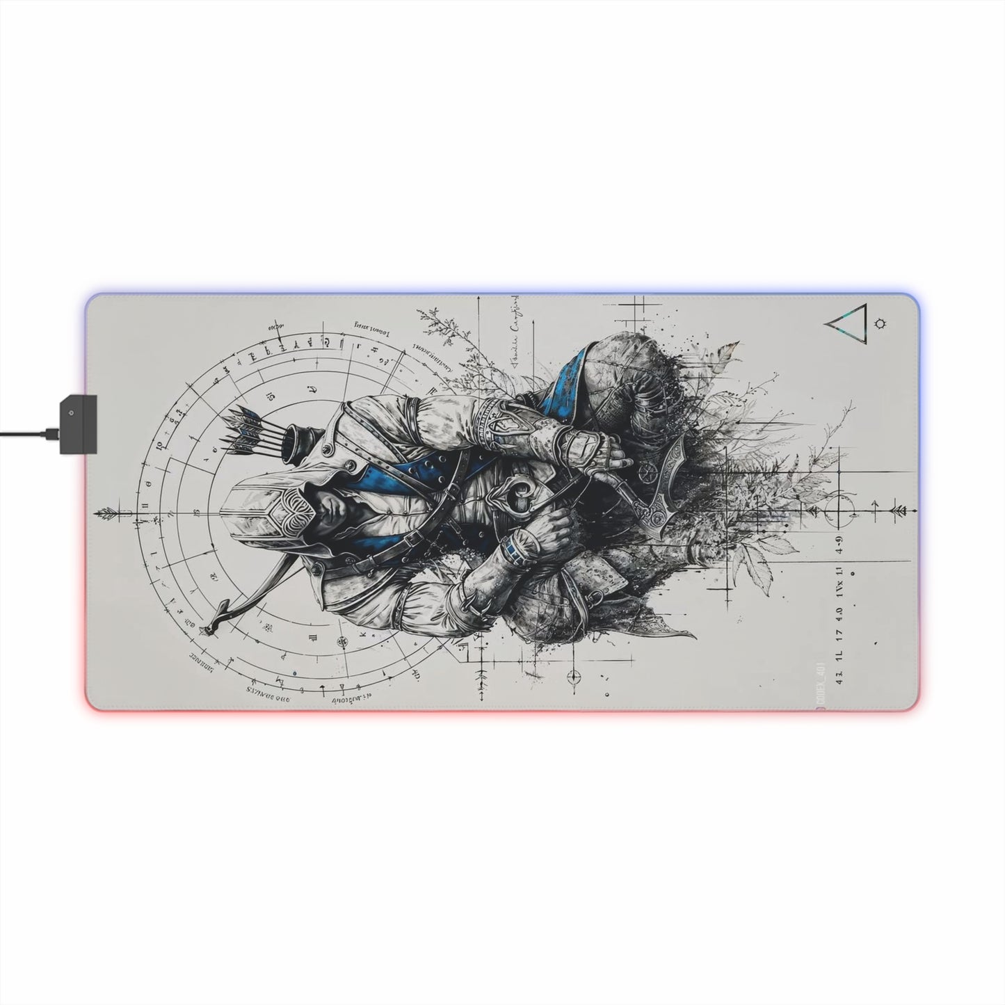 "LED Gaming Mouse Pad with Assassin's Creed-Inspired Design | Durable and High-Quality | Ideal for Gamers"