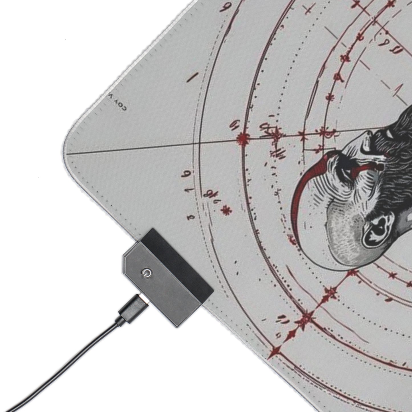 "LED Gaming Mouse Pad with God of War Design - RGB Backlit Desk Mat for Gamers - High-Quality, Durable, and Stylish"