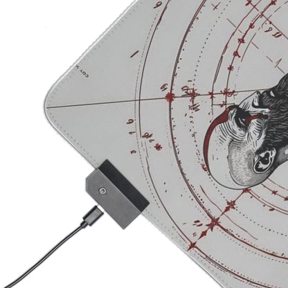 "LED Gaming Mouse Pad with God of War Design - RGB Backlit Desk Mat for Gamers - High-Quality, Durable, and Stylish"