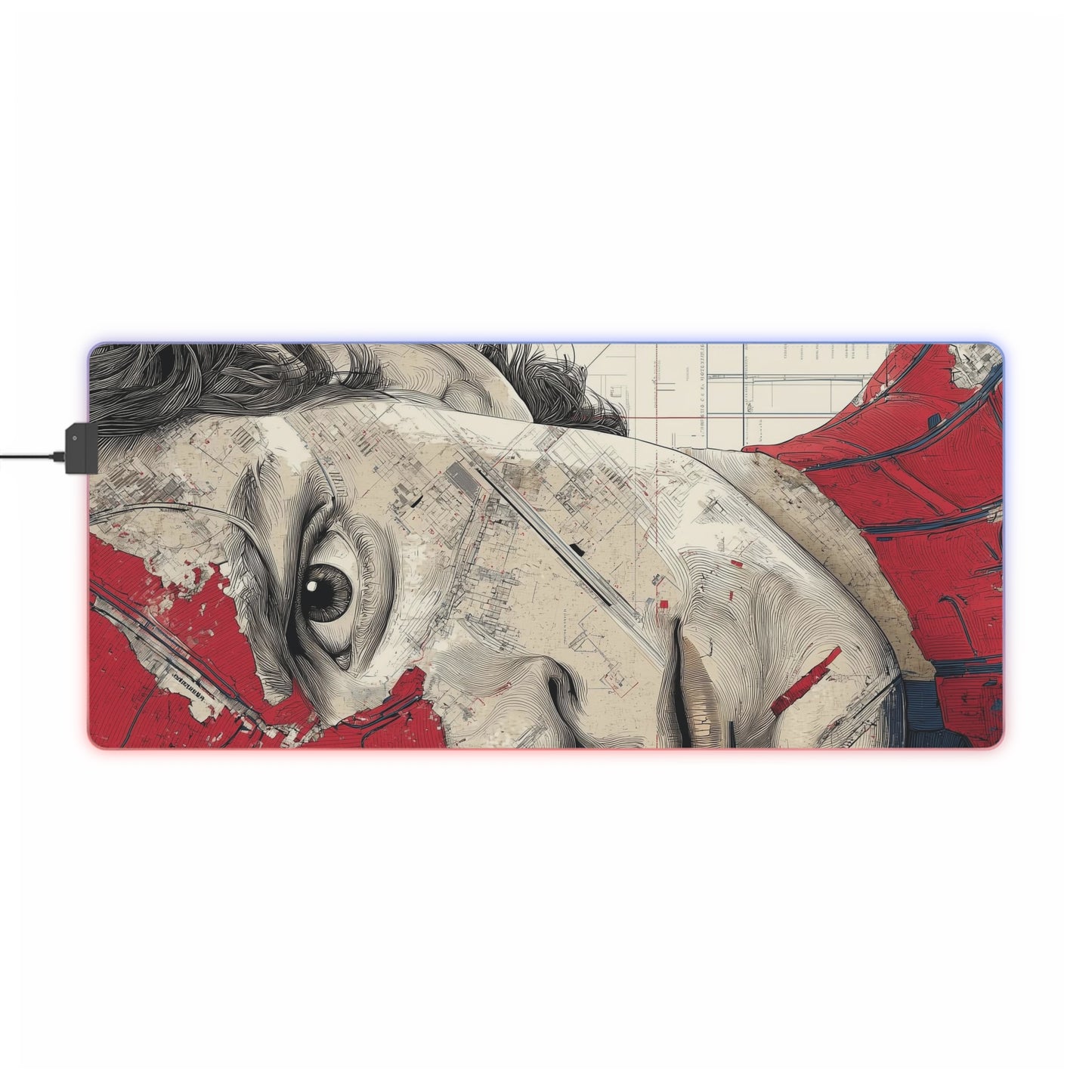 "LED Gaming Mouse Pad - Spider-Man Graphic Design for Gamers - Stylish RGB Light-Up Mousepad for Desk"