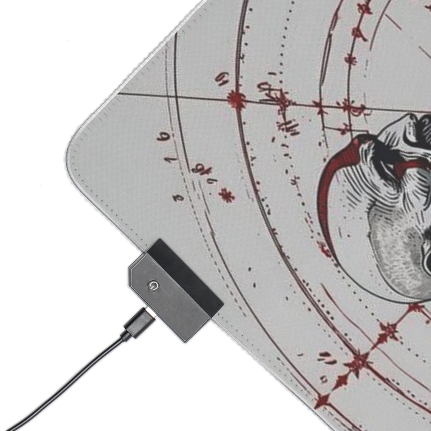 "LED Gaming Mouse Pad with God of War Design - RGB Backlit Desk Mat for Gamers - High-Quality, Durable, and Stylish"