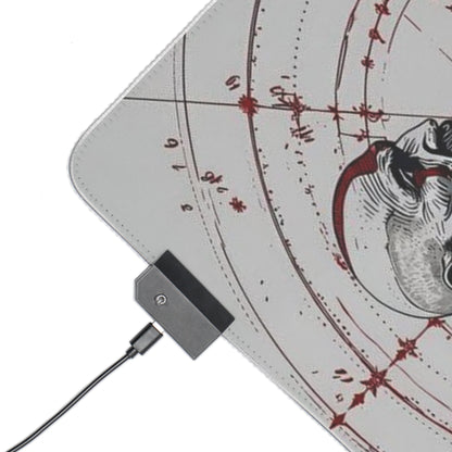 "LED Gaming Mouse Pad with God of War Design - RGB Backlit Desk Mat for Gamers - High-Quality, Durable, and Stylish"