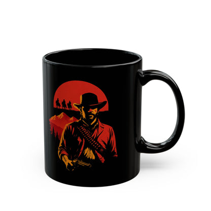Bold Cowboy Mug, Retro Western Coffee Cup, Cowboy Art Gift, Unique Home Decor, Coffee Lover's Essential