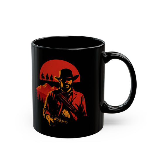 Bold Cowboy Mug, Retro Western Coffee Cup, Cowboy Art Gift, Unique Home Decor, Coffee Lover's Essential