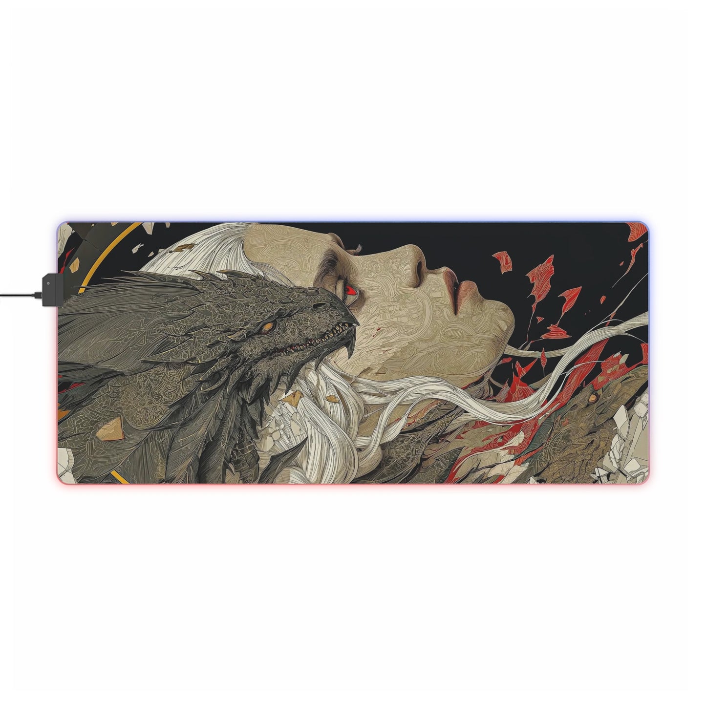 "LED Gaming Mouse Pad - Game of Thrones Inspired, RGB Backlit, Large Fantasy Mousepad for Gamers"