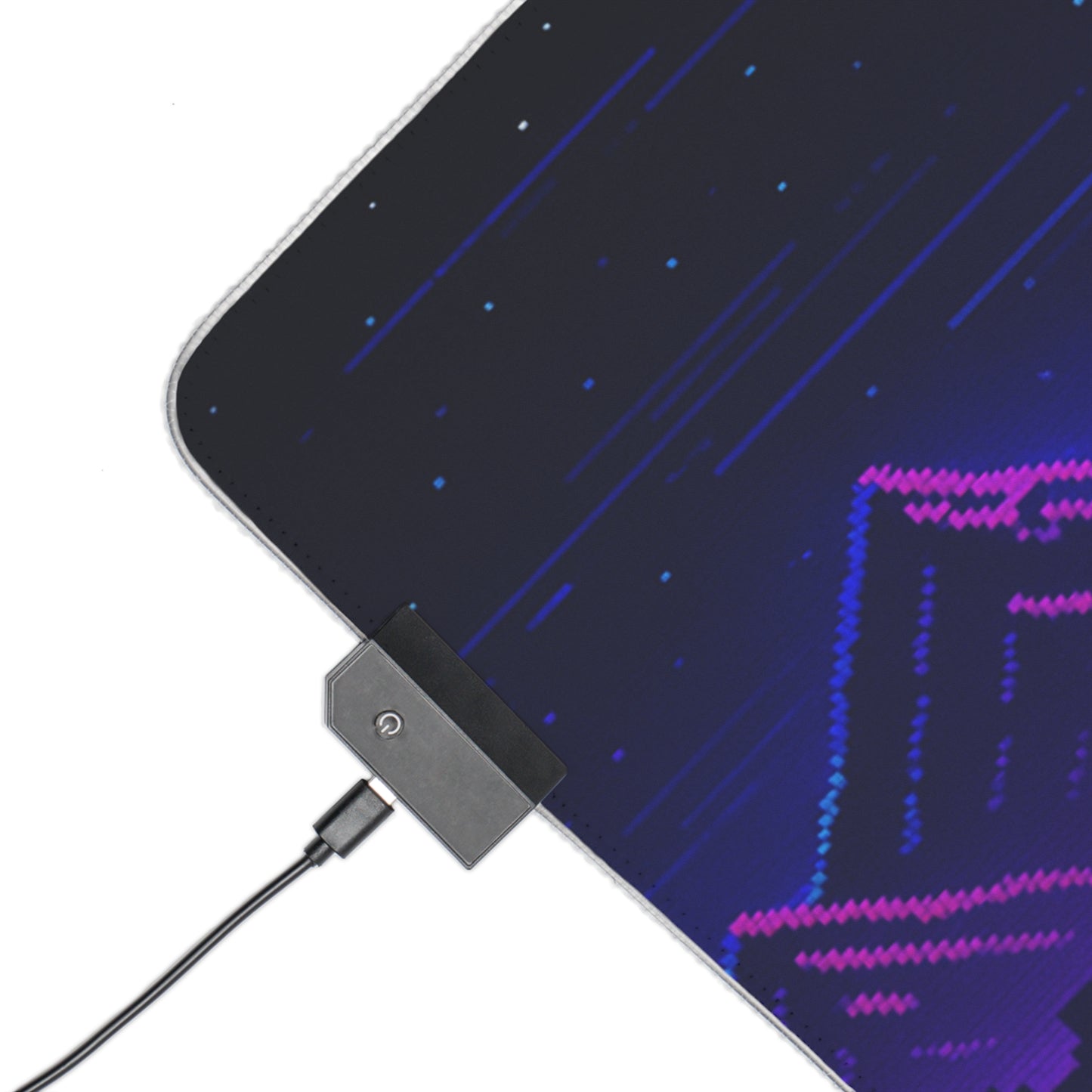 LED Gaming Mouse Pad - Neon Cityscape Design, Perfect for Gamers, RGB Desk Accessories, Computer Setup, Gift for Tech Lovers
