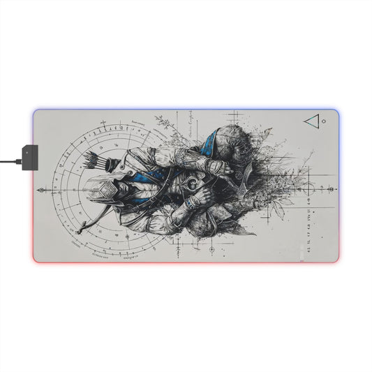 "LED Gaming Mouse Pad with Assassin's Creed-Inspired Design | Durable and High-Quality | Ideal for Gamers"