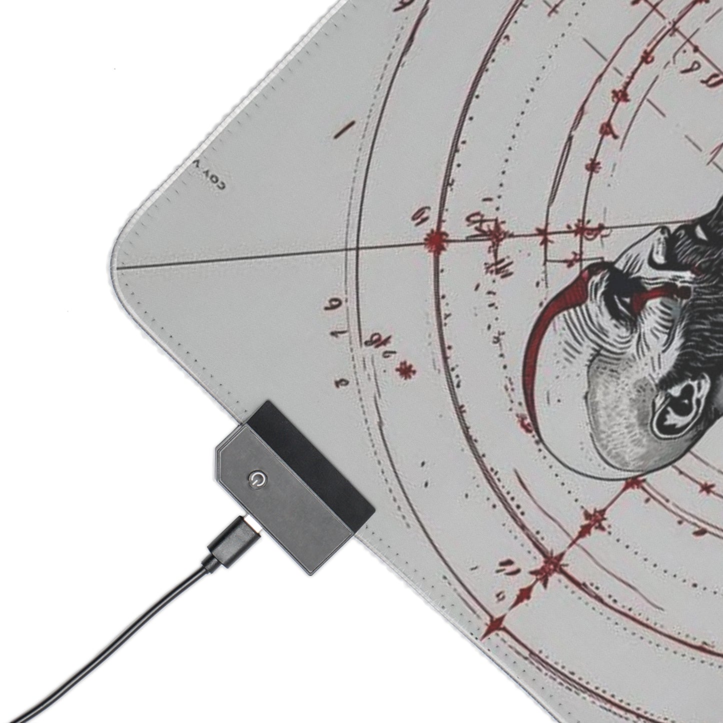 "LED Gaming Mouse Pad with God of War Design - RGB Backlit Desk Mat for Gamers - High-Quality, Durable, and Stylish"
