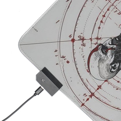 "LED Gaming Mouse Pad with God of War Design - RGB Backlit Desk Mat for Gamers - High-Quality, Durable, and Stylish"