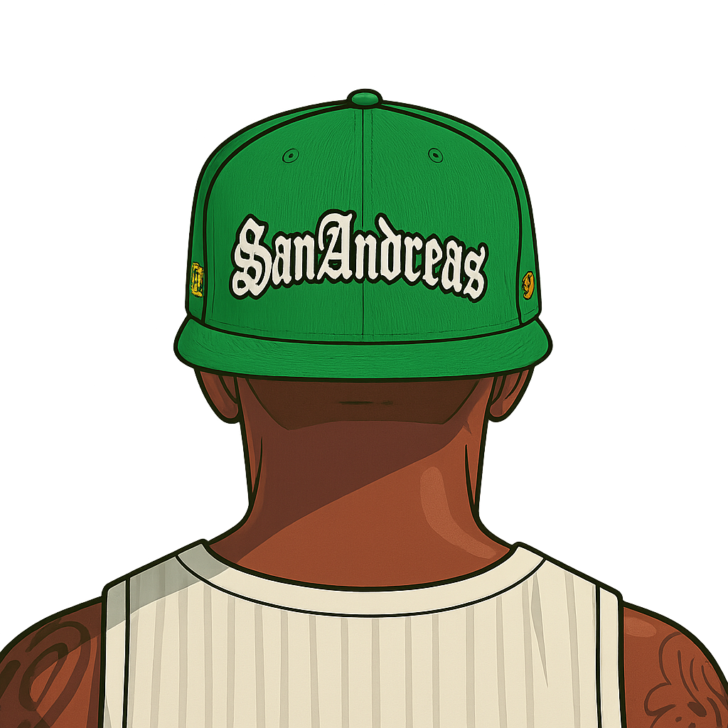"San Andreas Grove Street Green Cap – CJ Inspired"