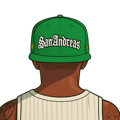 "San Andreas Grove Street Green Cap – CJ Inspired"