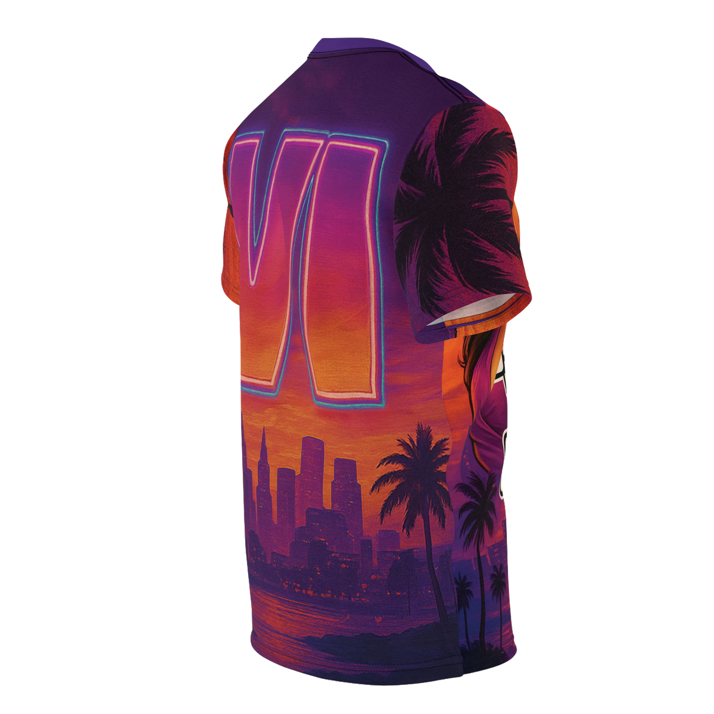 GTA VI Unisex Cut & Sew Tee, Gamer T-Shirt, Video Game Apparel, Unique Graphic Tee, Perfect Gift for Gaming Fans, Casual Style