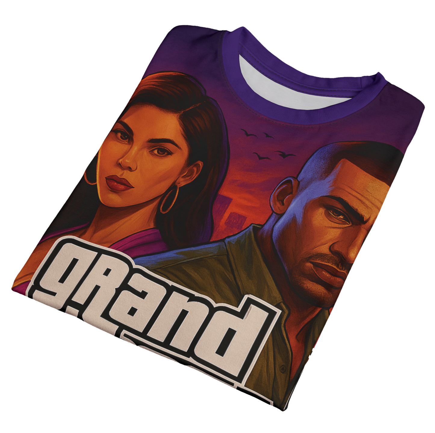 GTA VI Unisex Cut & Sew Tee, Gamer T-Shirt, Video Game Apparel, Unique Graphic Tee, Perfect Gift for Gaming Fans, Casual Style