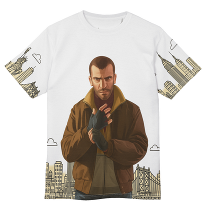 Urban Adventure Tee - Retro Graphic Tee for Gamers, Perfect for Casual Wear, Gifts for Geeks, Street Style