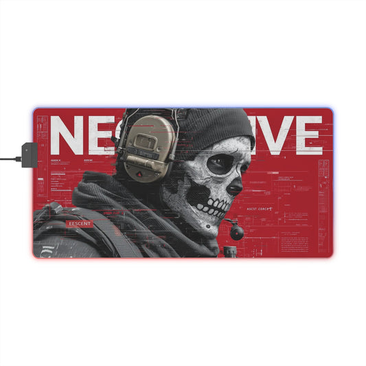 LED"Gaming Mouse Pad - Call of Duty Modern Warfare Skull Design - Large XL Mousepad for Gamers"