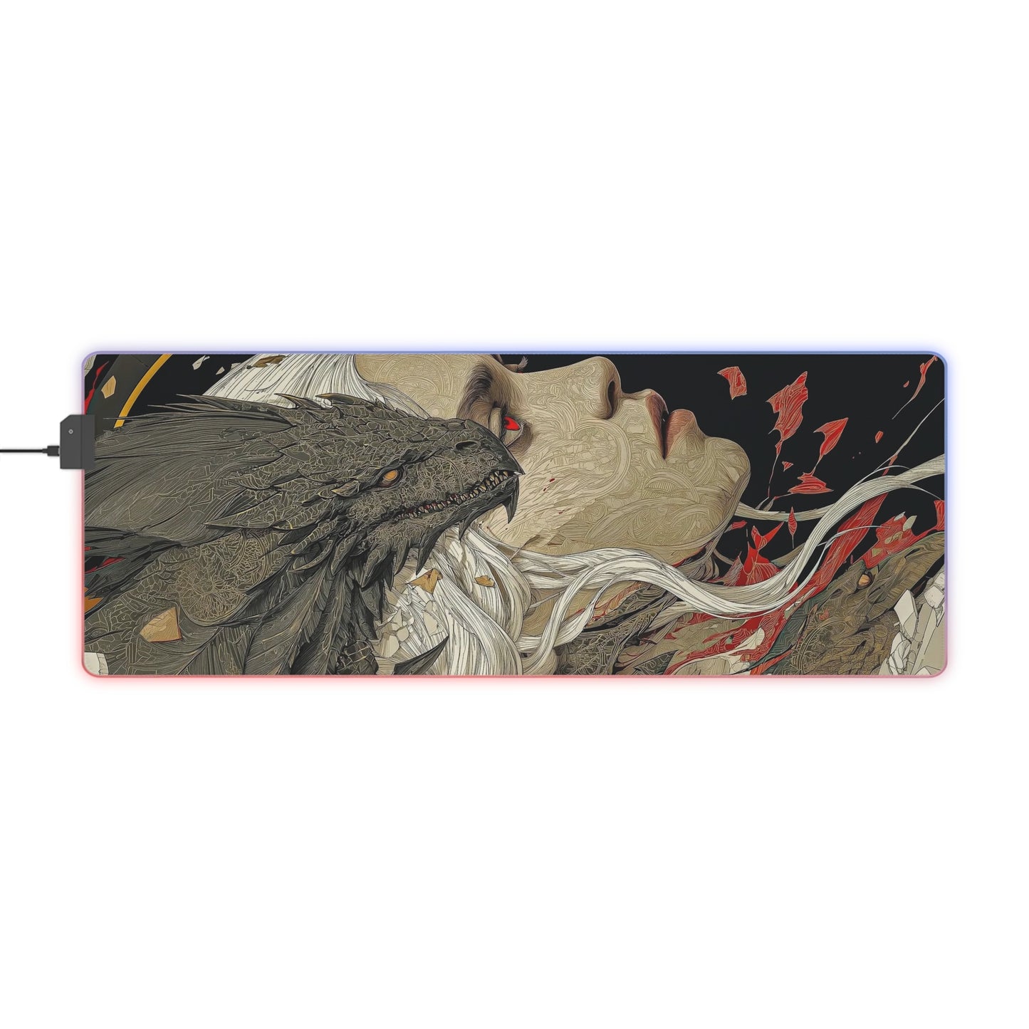 "LED Gaming Mouse Pad - Game of Thrones Inspired, RGB Backlit, Large Fantasy Mousepad for Gamers"