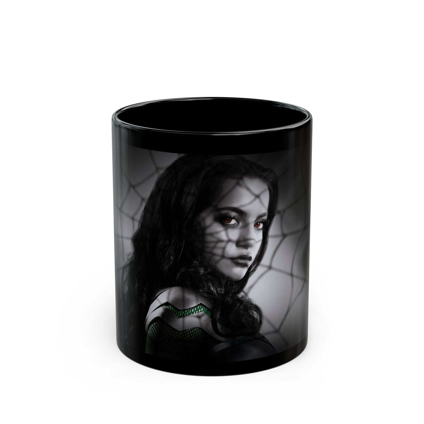 Gothic Black Mug with Spiderweb Design, Unique Gift for Halloween, Dark Aesthetic Coffee Cup, Home Decor, Halloween Decor