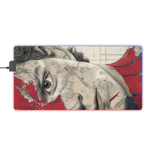"LED Gaming Mouse Pad - Spider-Man Graphic Design for Gamers - Stylish RGB Light-Up Mousepad for Desk"