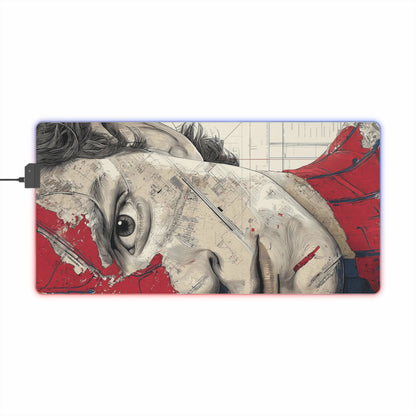 "LED Gaming Mouse Pad - Spider-Man Graphic Design for Gamers - Stylish RGB Light-Up Mousepad for Desk"